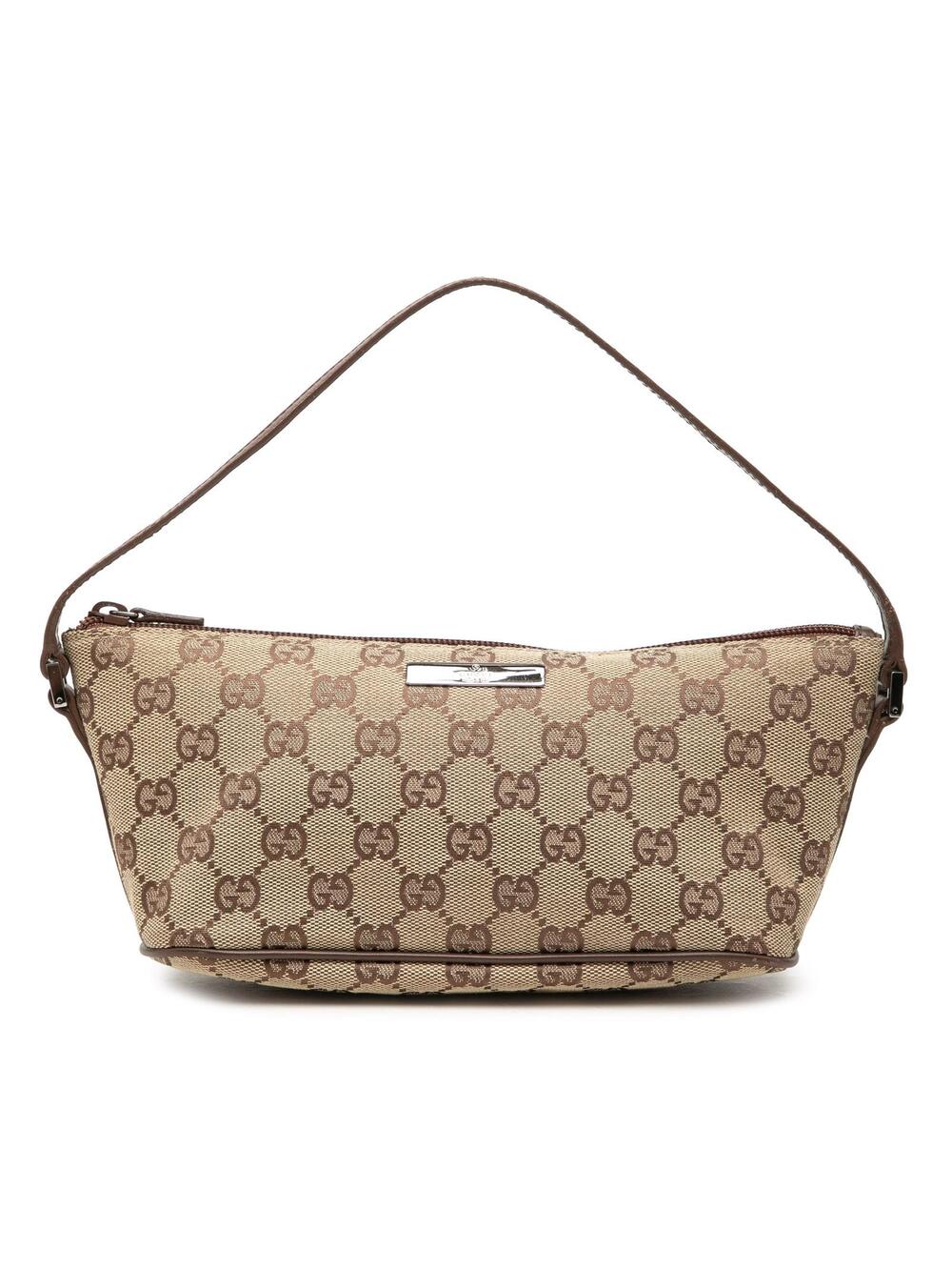 Gucci Gg Canvas Boat Pre-Loved Shoulder #350603G53B